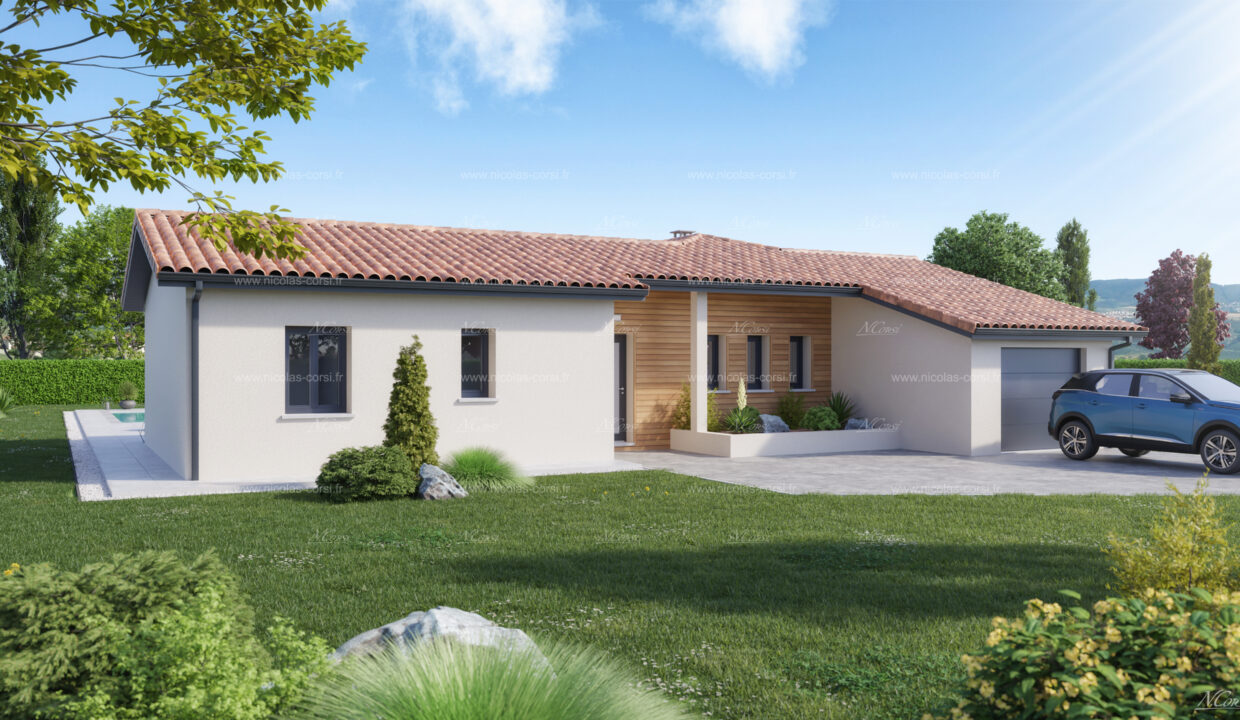 Aquitaine Residence CONSTRUCTION MAISON LANGON APERCU VILLA 5 AVANT