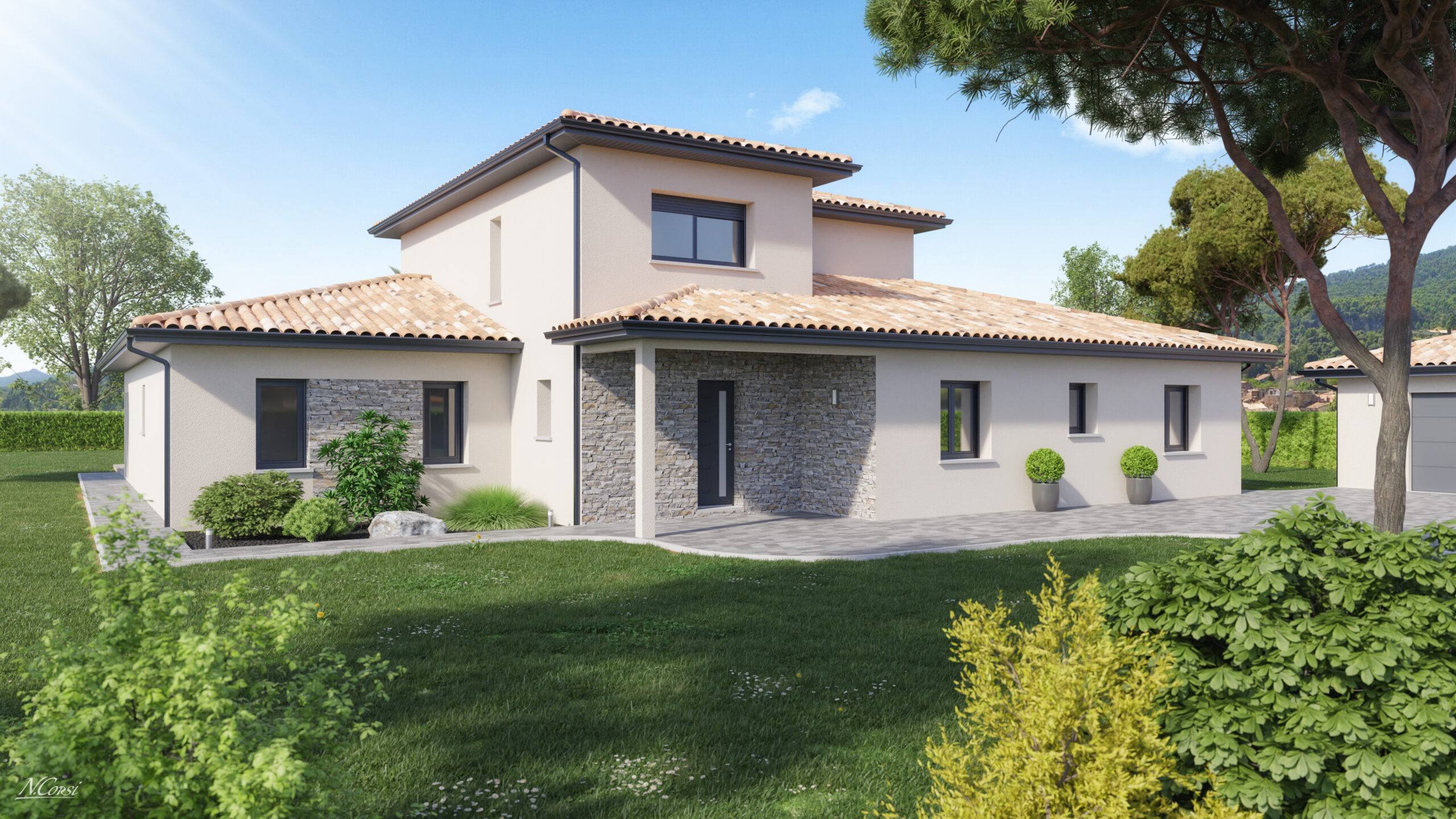 Aquitaine Residence CONSTRUCTION MAISON LANGON VILLA 1 AVANT MIGNE